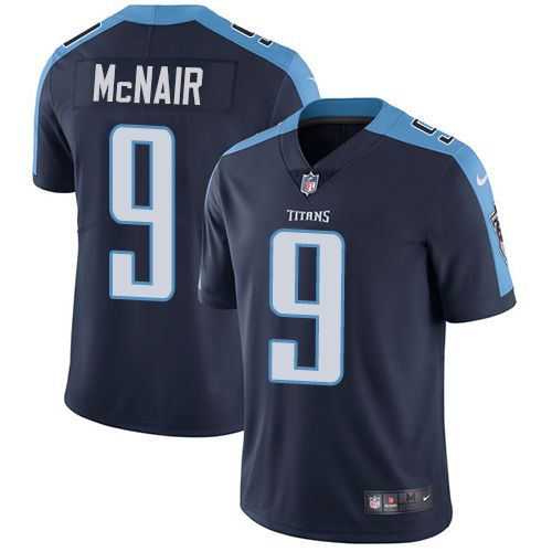 Men Tennessee Titans 9 Steve McNair Nike Navy Vapor Limited NFL Jersey